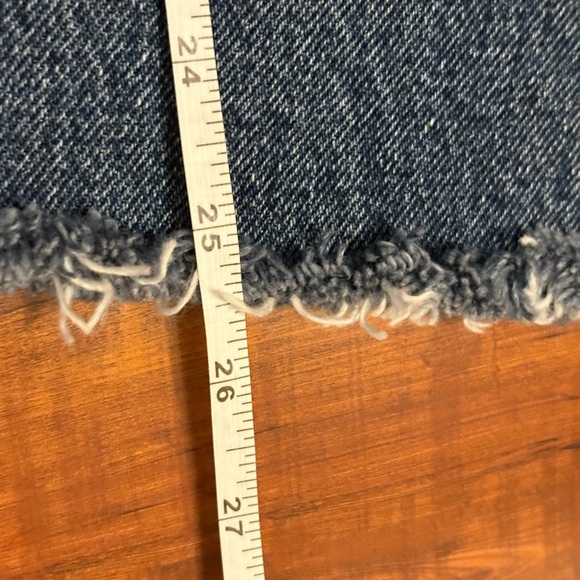 ZARA +Denim Women’s Jeans Size 28 USA 4 Raw Hem Cropped Wide Leg Blue size 28 - Picture 15 of 15